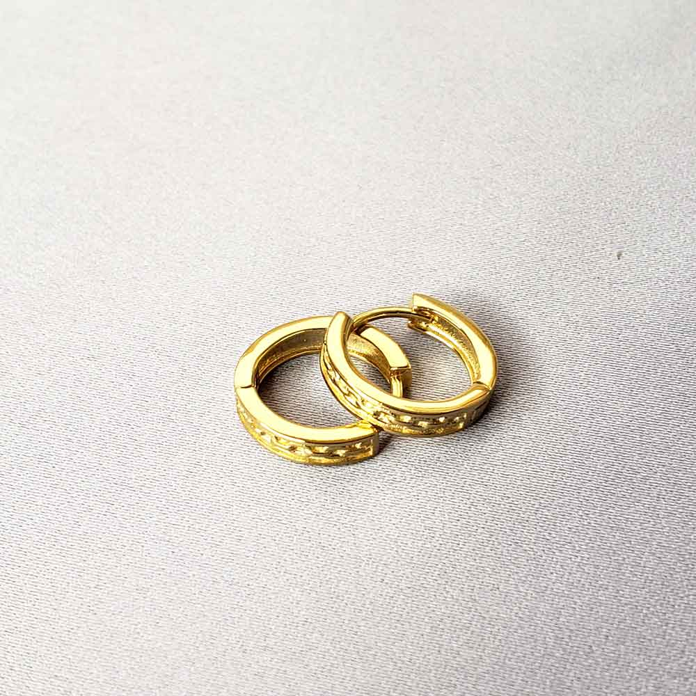 Textured Gold Huggies Olenna textured-gold-huggies-olenna